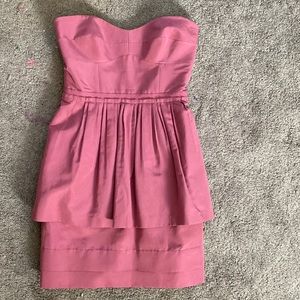 J Crew Mauve Pink Strapless Dress Sz 2